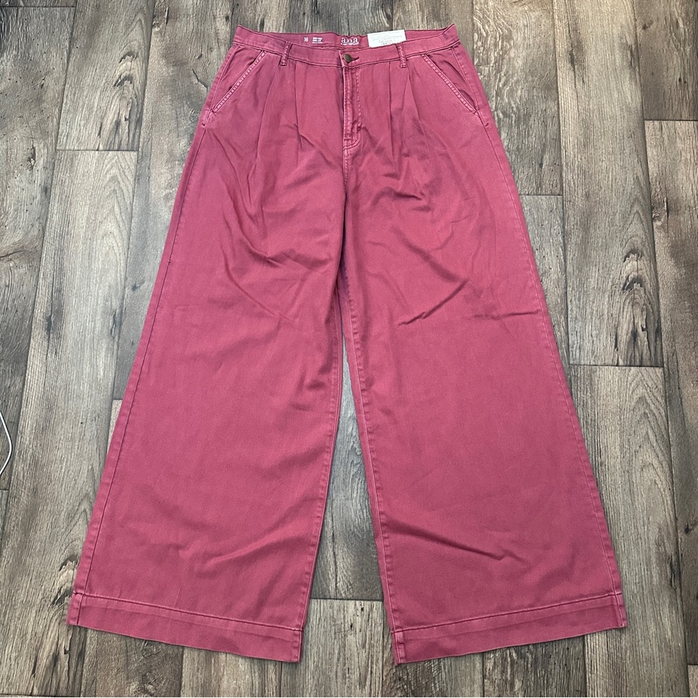 ana High Rise Wide Leg Pants Women’s Size 16 Hawthorne Rose